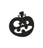 Smiling Halloween Jack O' Lantern Silhouette Art