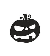 Unamused Halloween Pumpkin Silhouette Art
