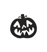 Grinning Halloween Pumpkin Silhouette Art