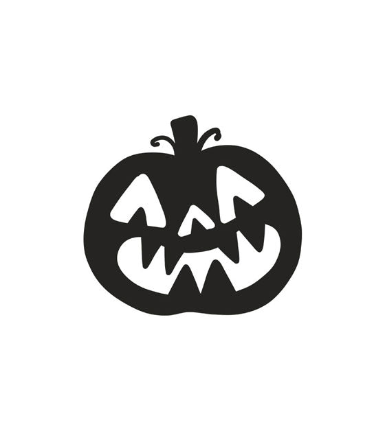 Grinning Halloween Pumpkin Silhouette Art
