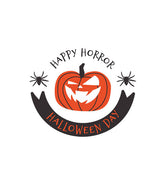 Jack O' Lantern Wishing Happy Halloween Vector Art