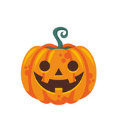 Squinting Smiling Jack O' Lantern Halloween Vector Art