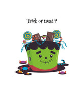 Frankenstein's Bucket of Candies Vector Art