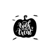 Trick or Treat Halloween Wish Pumpkin Silhouette Art