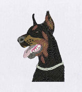 Doberman Pinscher Embroidery Design