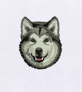 Siberian Husky Face Embroidery Design
