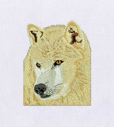 Alluring Regal Wolf Embroidery Design