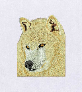 Alluring Regal Wolf Embroidery Design