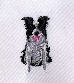 Border Collie Machine Embroidery Design