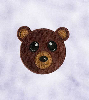 Wide Eyed Bear Embroidery Design