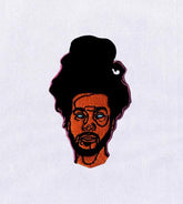 Modern Hipster Afro Head Embroidery Design