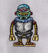 Futuristic Alien Robot Embroidery Design