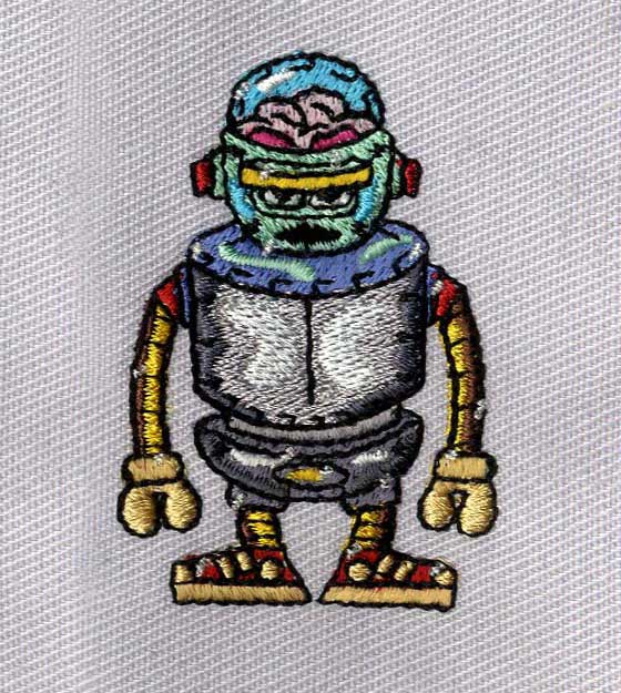 Futuristic Alien Robot Embroidery Design