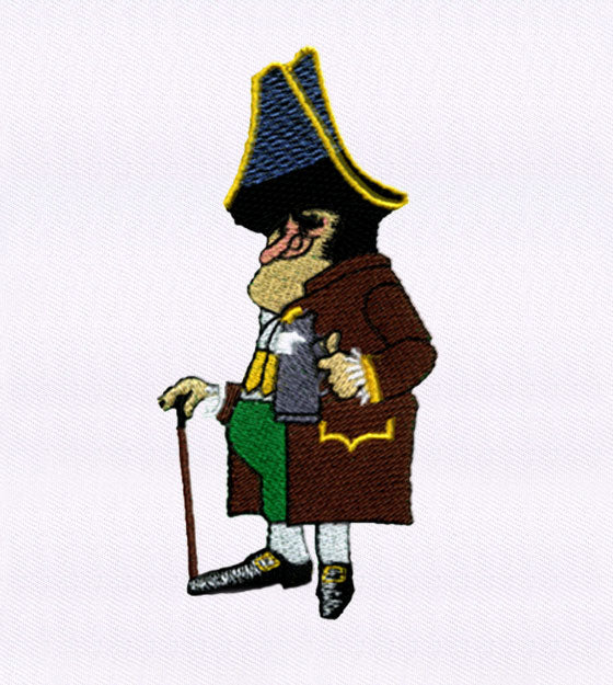 Stout and Old Nobleman Embroidery Design