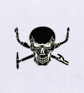 Dark and Twisted Skull Embroidery Design