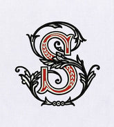 Sensual and Surprising S Font Embroidery Design
