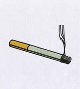 Blazing Cigarette Embroidery Design