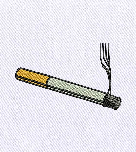Blazing Cigarette Embroidery Design