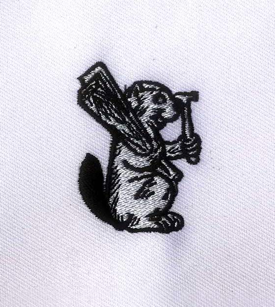 Amiable and Hardworking Beaver Embroidery Design