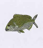 Artistically Complex Fish Embroidery Design