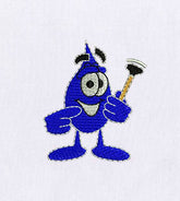 Cheeky Resourceful Water Droplet Embroidery Design