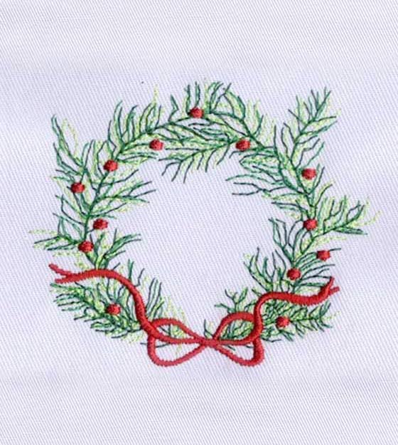 Fancy Christmas Garland Embroidery Design