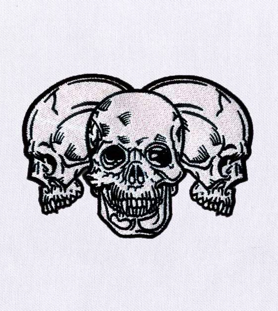 Dangerously Haunting Skulls Embroidery Design