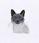 Beady Eyed Cat Embroidery Design