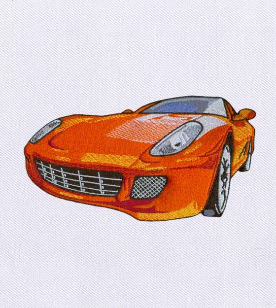 Boisterous and Titillating Car Embroidery Design