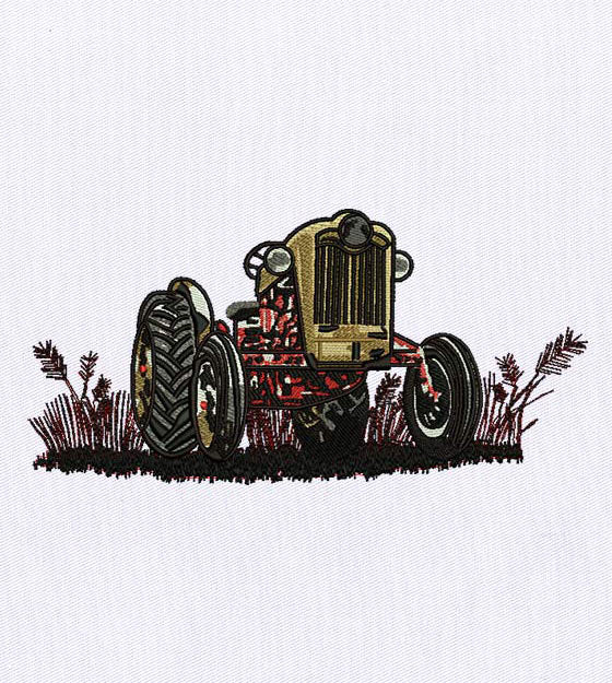 Exquisite Tractor Machine Embroidery Design