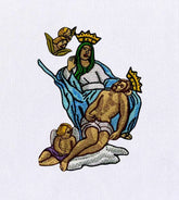 Compelling Madonna Art Digital Embroidery Design