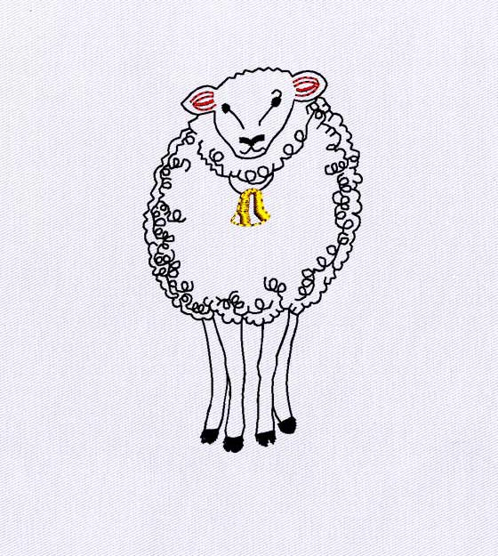 Fuzzy and Endearing Sheep Embroidery Design