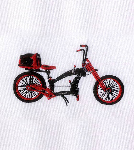 Fancy Girl Bike Digital Embroidery Design