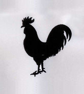 Subtle Chicken Silhouette Embroidery Design