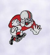 Angry Quarterback Bulldog Embroidery Design