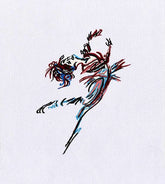 Artistic Dancing Ballerina Embroidery Design