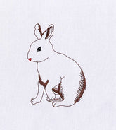 Cuddly and Fluffy White Rabbit Embroidery Design