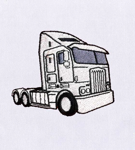Artistic Heavy Duty Truck Embroidery Design