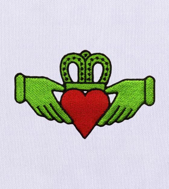 Symmetrical Royal Heart Embroidery Design