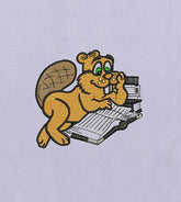 Charming Chirpy Reading Beaver Embroidery Design