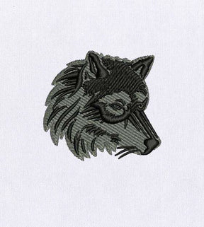 Ominously Lurking Wolf Embroidery Design