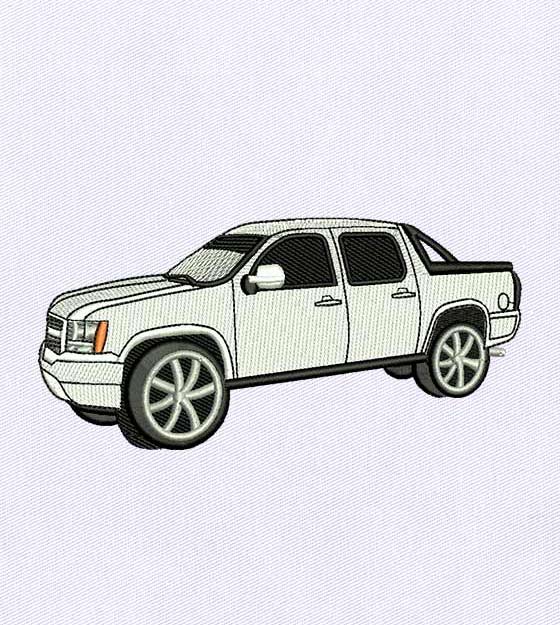 Unruffled and Serene SUV Car Embroidery Design