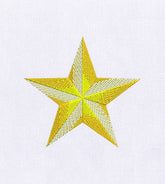 Luxurious Gold Star Embroidery Design