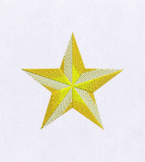 Luxurious Gold Star Embroidery Design