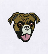 Boxer Face Embroidery Design