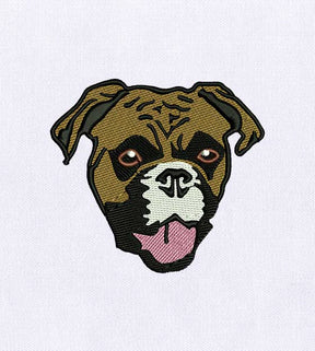 Boxer Face Embroidery Design