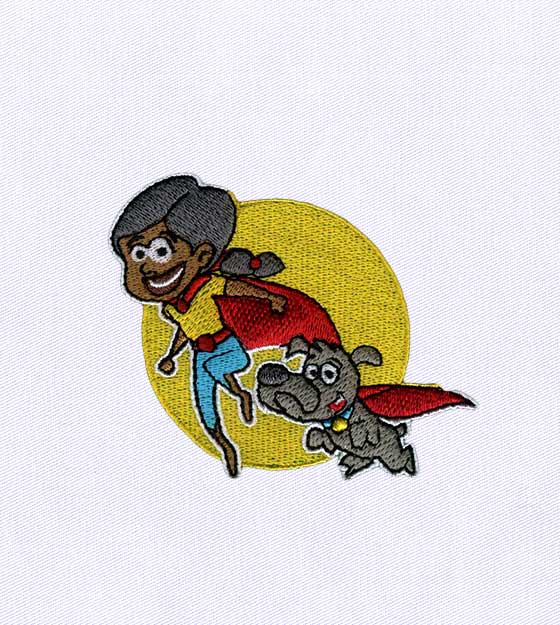 Superhero Tag Team Embroidery Design