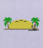Bright and Beautiful Sunset Beach Embroidery Design