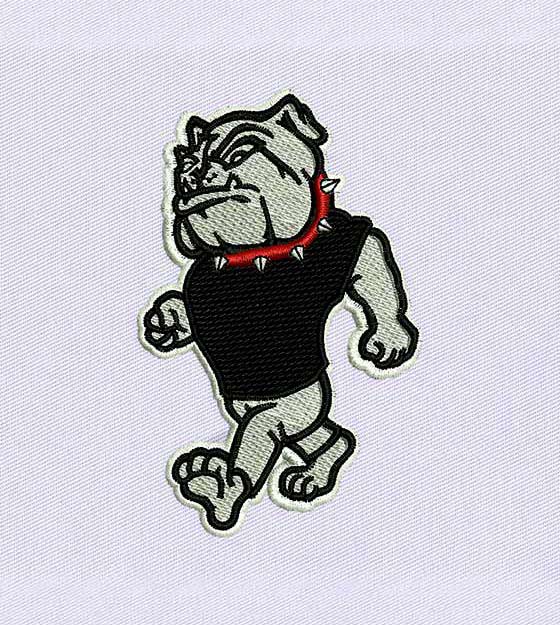 Bulldog Machine Embroidery Design – 4x4 Dog PES Embroidery Design