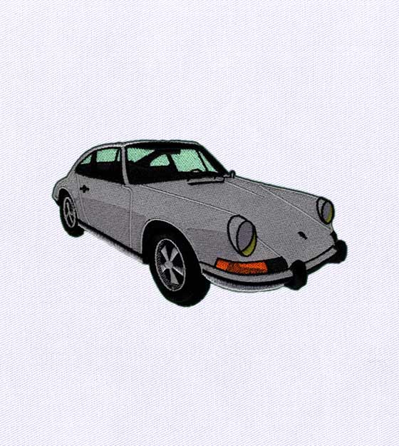 Elegant Porsche Car Embroidery Design